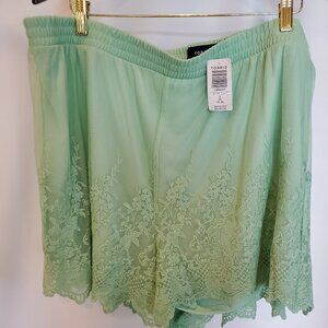 NWT Torrid Green Mesh Lace Shorts Green Size 4 (26)